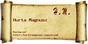 Hurta Magnusz névjegykártya